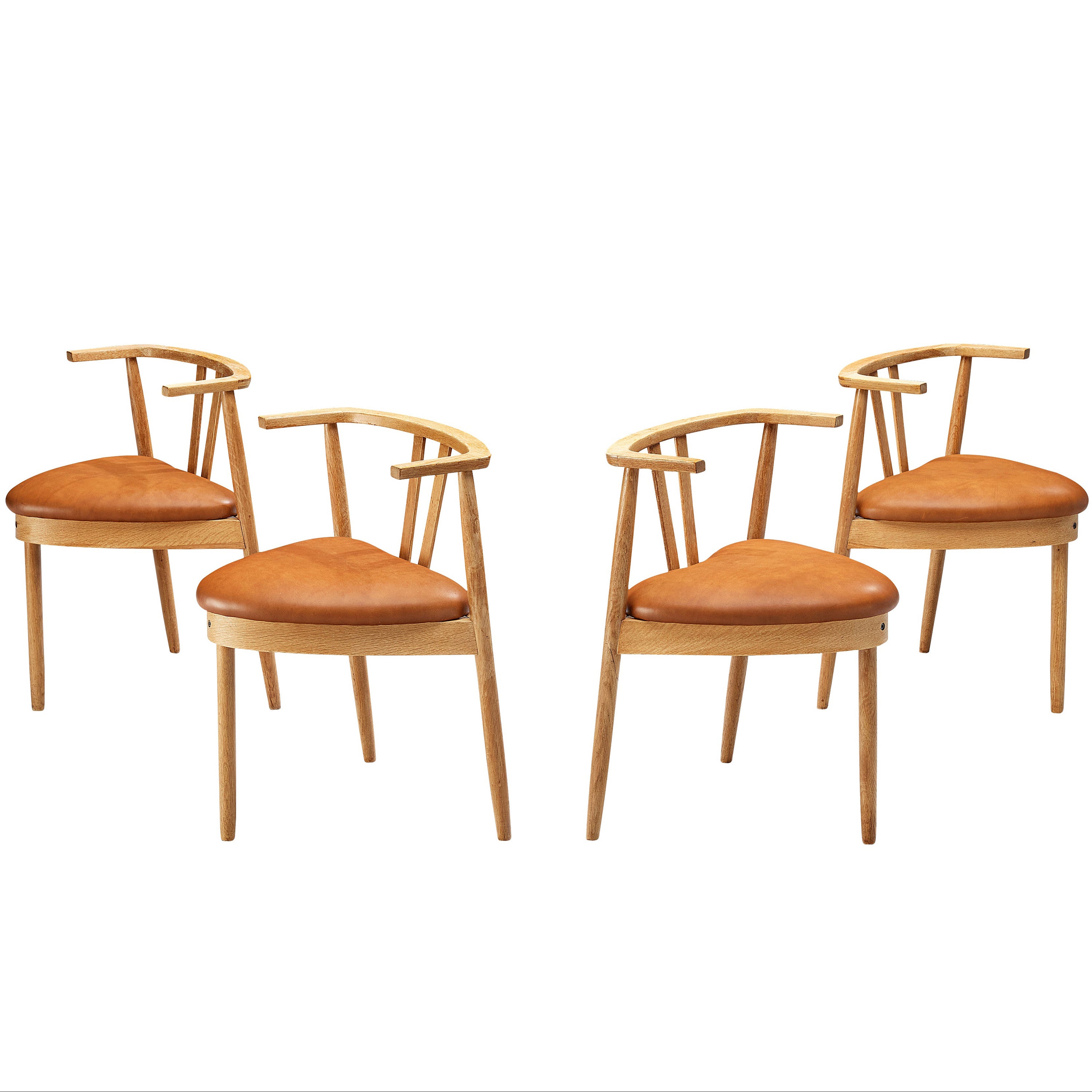 Danish Set of Four Dining Chairs in Oak