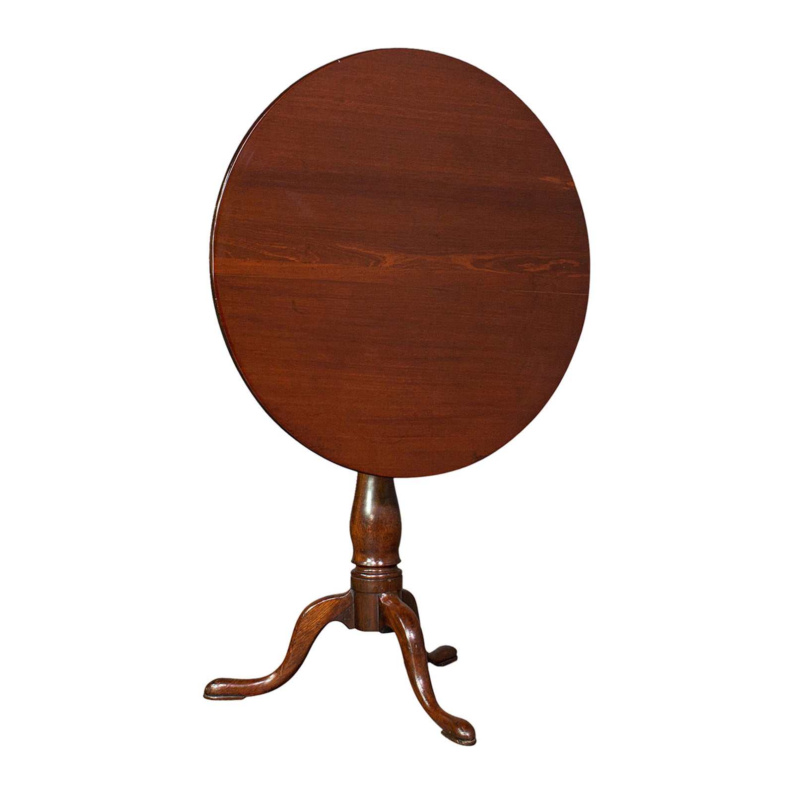 Antique Tilt Top Table, English, Mahogany, Occasional, Wine, Georgian, C.1780 For Sale