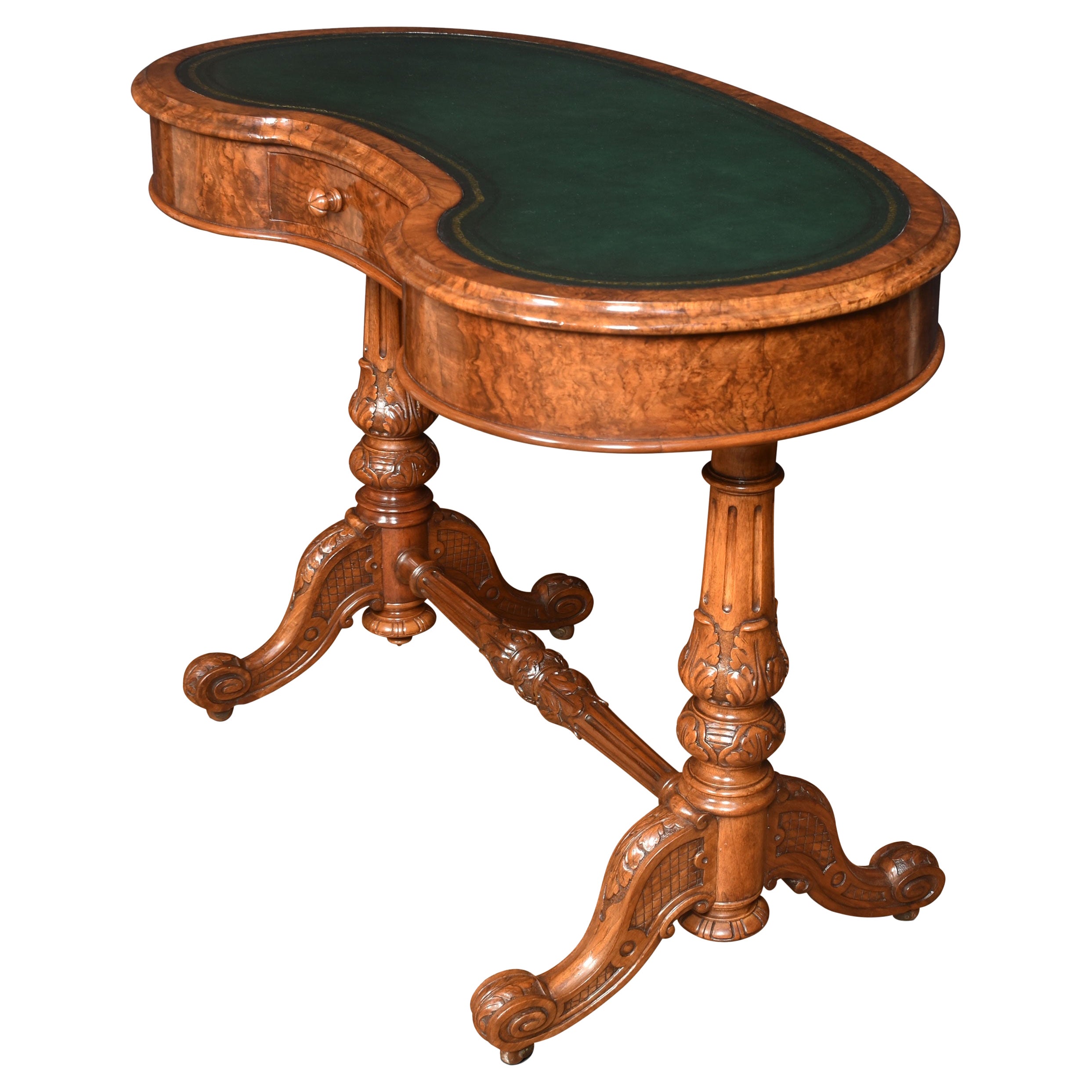 Beautiful Edwardian Period Satinwood Kidney Shaped Dressing Table at