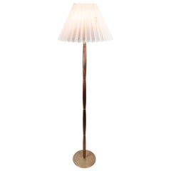 Floor Lamp in Rosewood and Brass, of Danish Design from the 1960s