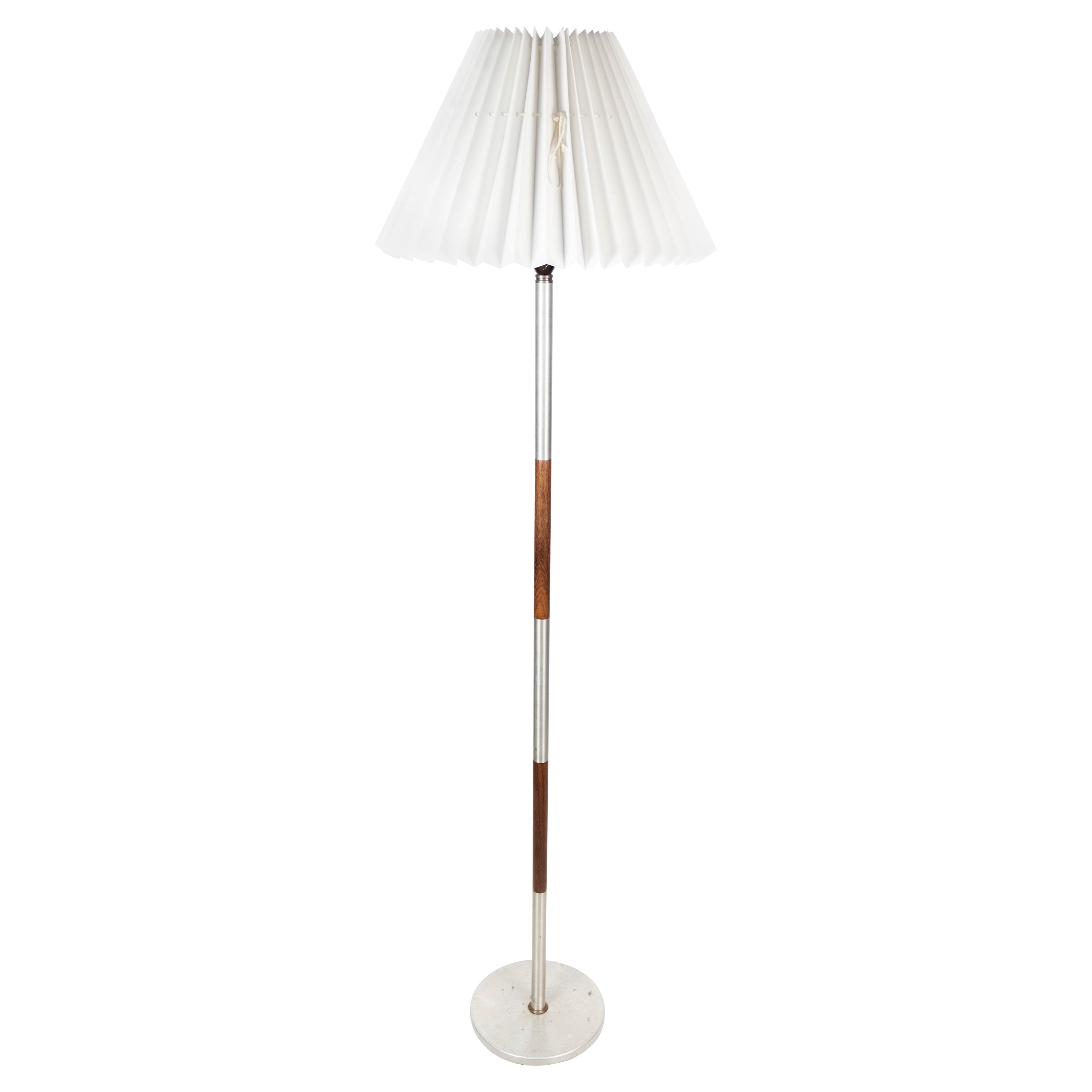 Floor Lamp in Rosewood and Metal, of Danish Design from the 1960s