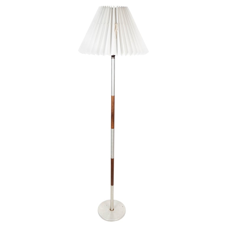 Floor Lamp in Rosewood and Metal, of Danish Design from the 1960s
