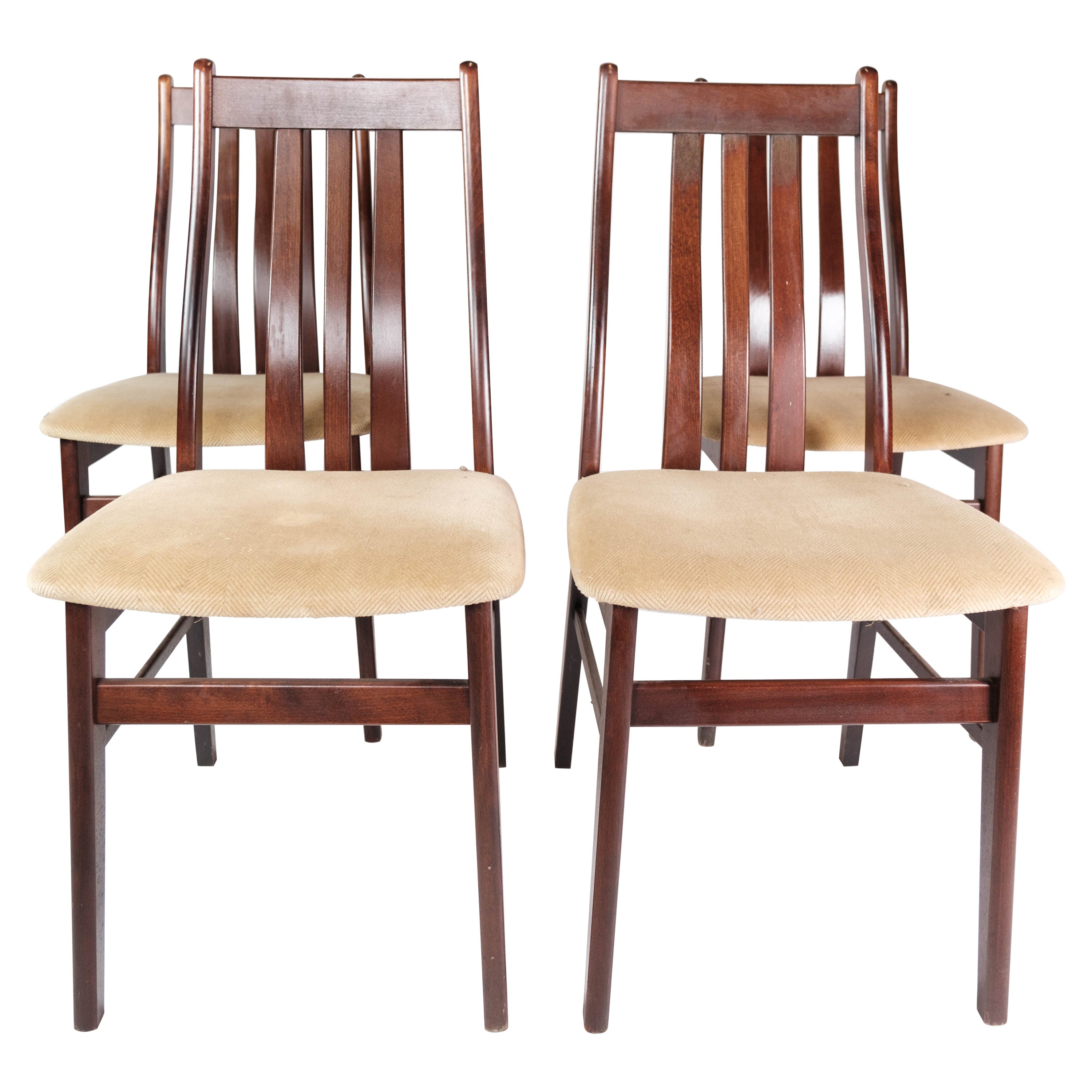 Set of Four Dining Room Chairs Made In Mahogany By Farstrup From 1960s