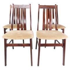 Ensemble de quatre chaises de salle à manger en acajou par Farstrup des années 1960