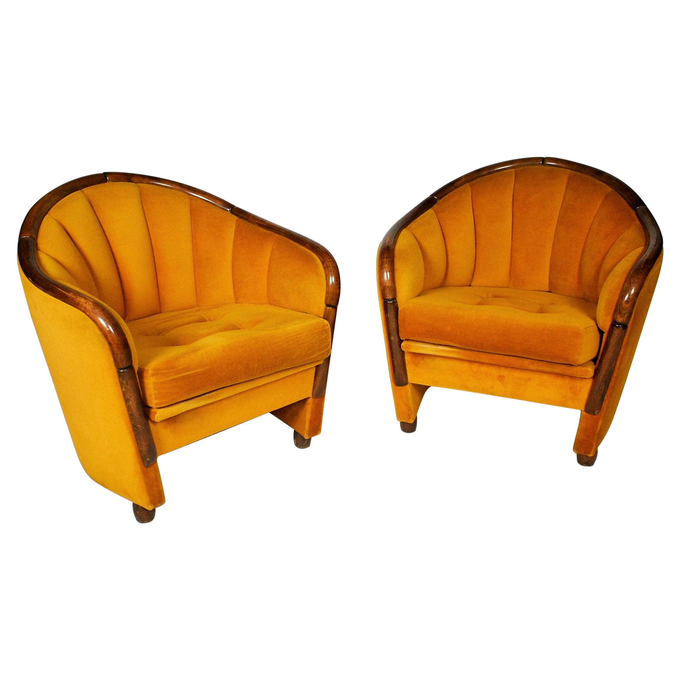 Italian Armchairs in the Style of Gio Ponti, 1950s