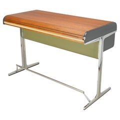 Retro Standing-Height Roll-Top Desk and Chair by George Nelson "Action Office"
