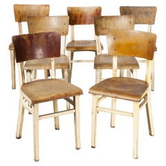 Used 1950's Classic Elegant Bentwood Painted Dining Chair by Ton, Set of Seven