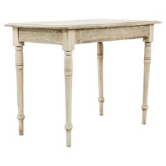 Antique French Country Bleached Oak Side Table
