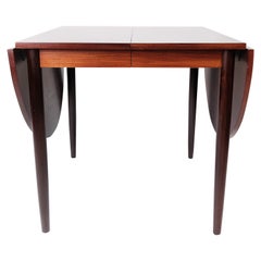 Vintage Dining Table Made In Rosewood With Extension Plates By Arne Vodder From 1960s