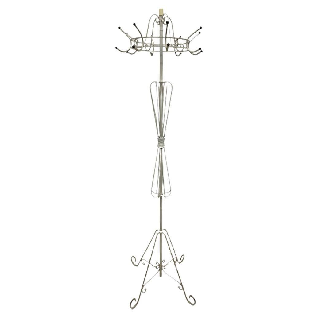Standing Coat Rack/ Hall Stand with Rotating Top For Sale