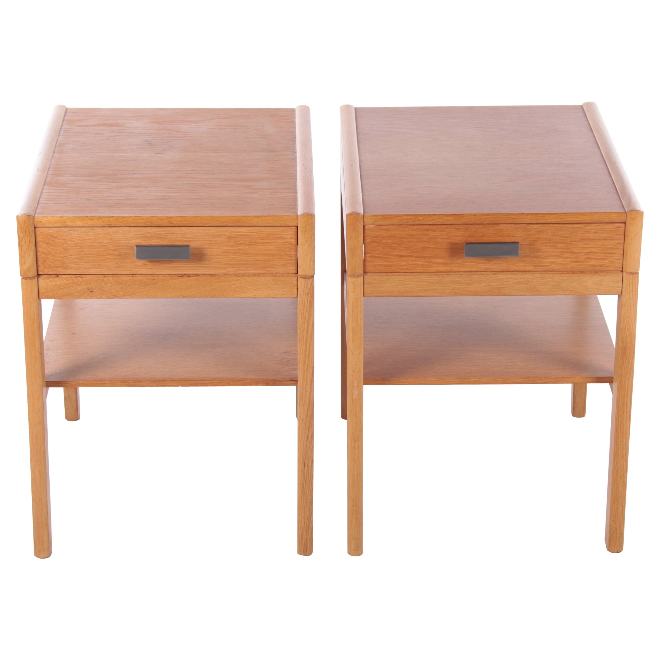 Oak Swedish Bedside Tables, 1960s