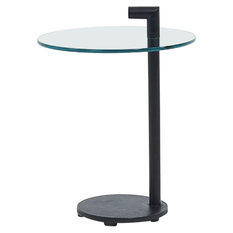 Postmodern Glass Side Table, 1980