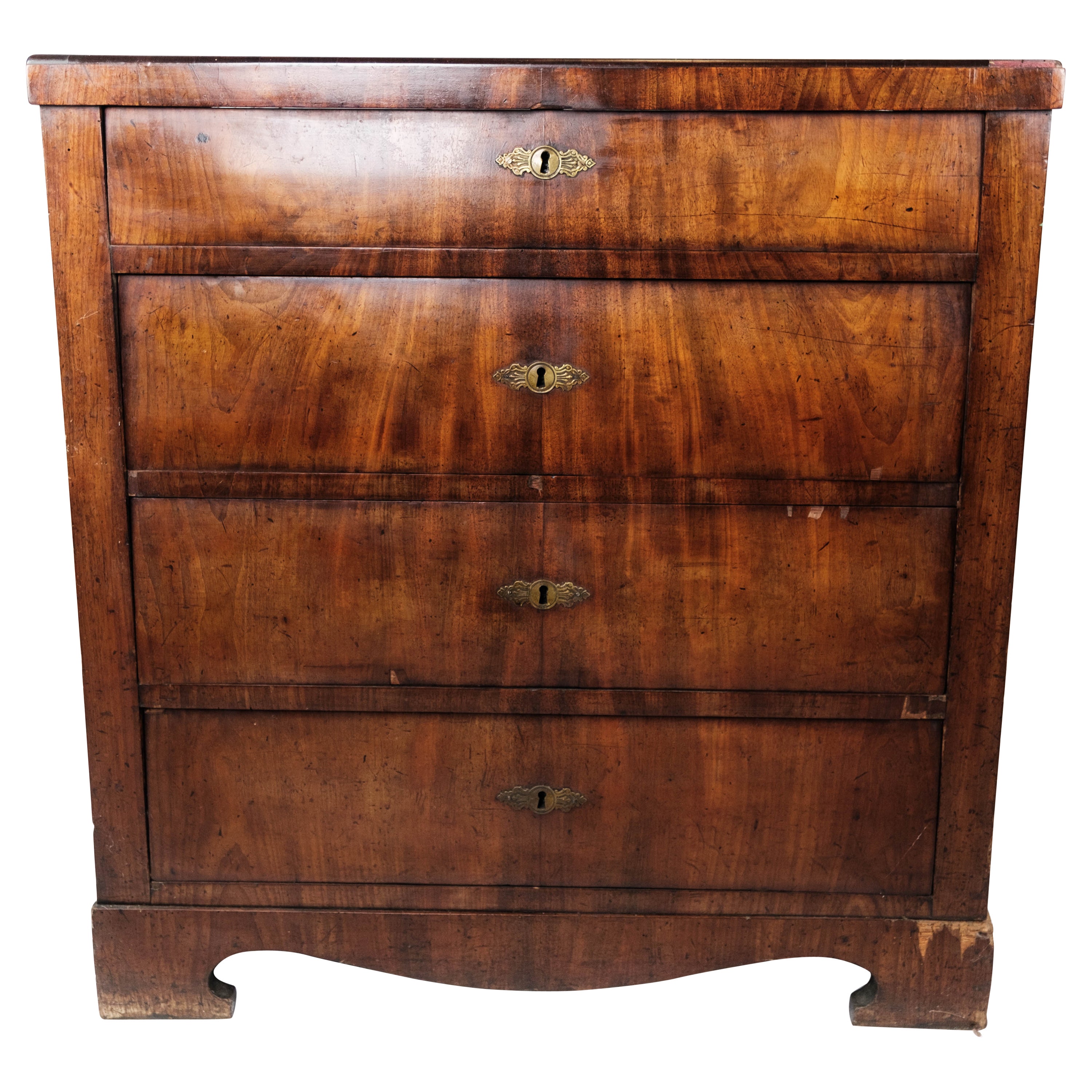 Empire Chest of Drawers with Four Drawers of Mahogany, 1840s