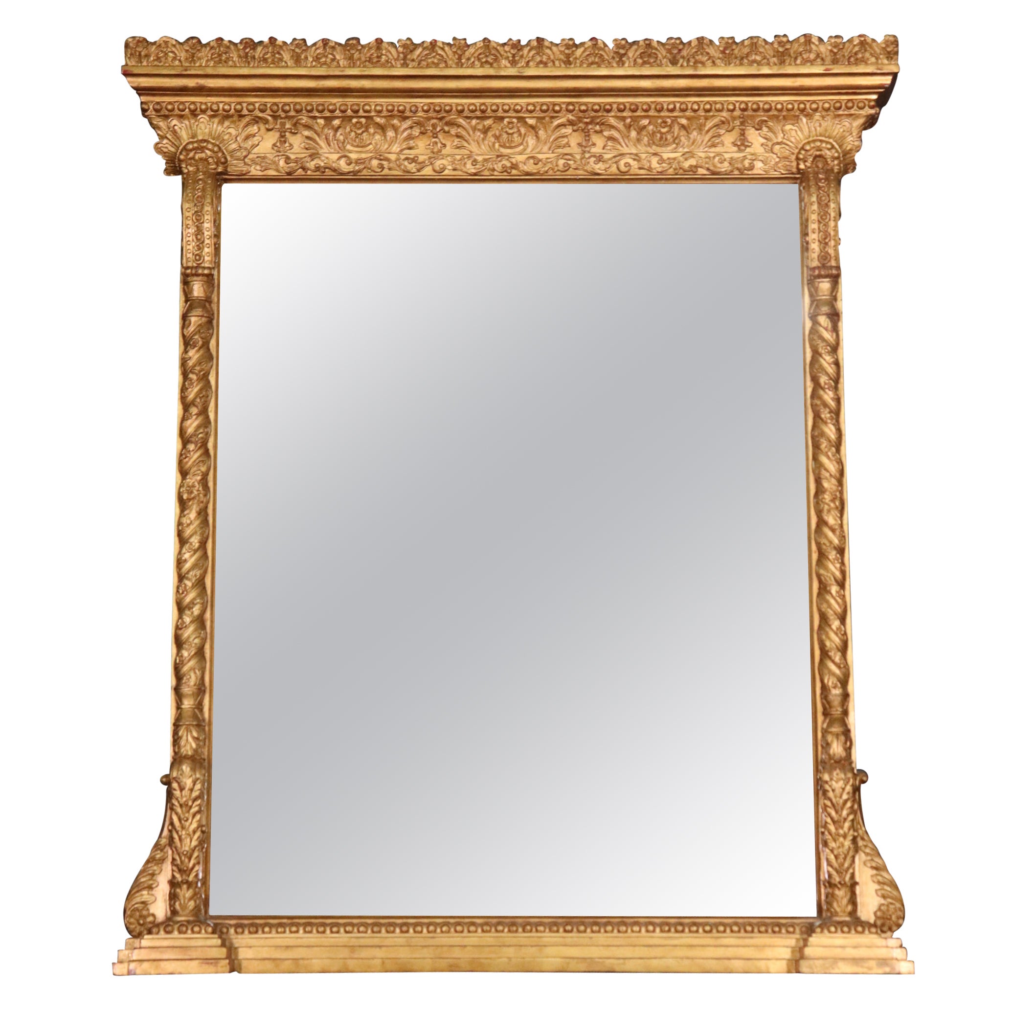 Victorian Style Genuine Gold Leaf Gilded Martha Stewart Mantel Mantle Mirror
