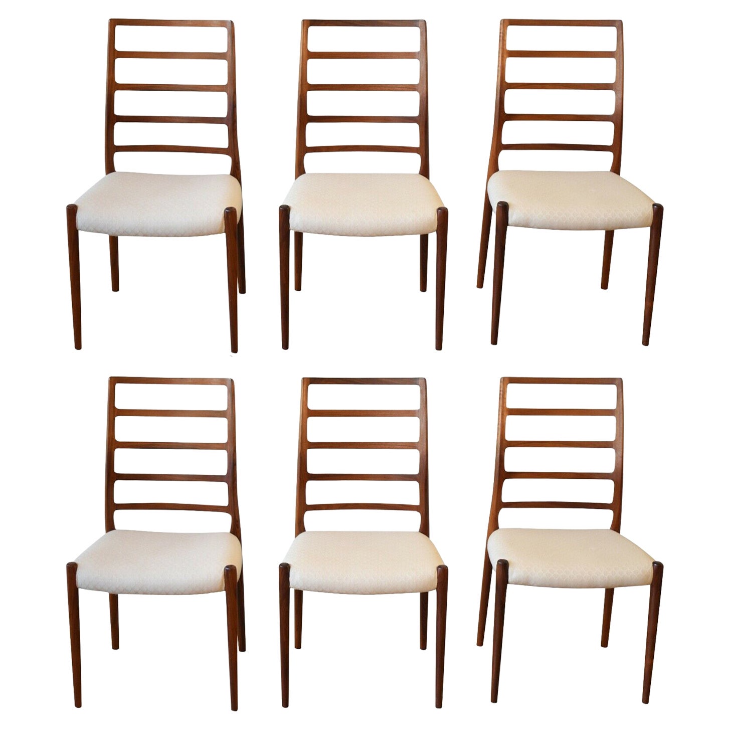 Set of 6 Niels Otto Moller Dining Chairs Model Number 82