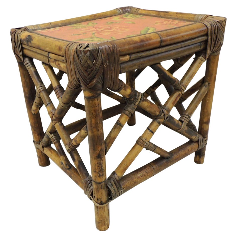 Cane and Carved Wood Plant Stand with Craved Drape Decoration at 1stDibs cane plant stand