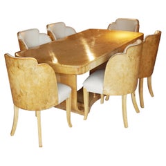 Art Deco Six Seat Dining Suite by Harry & Lou Epstein English, Circa 1935