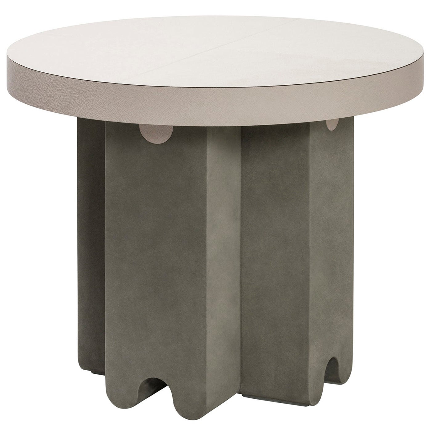 Contemporary Leather Side Table, Ossicle by Francesco Balzano for Giobagnara For Sale
