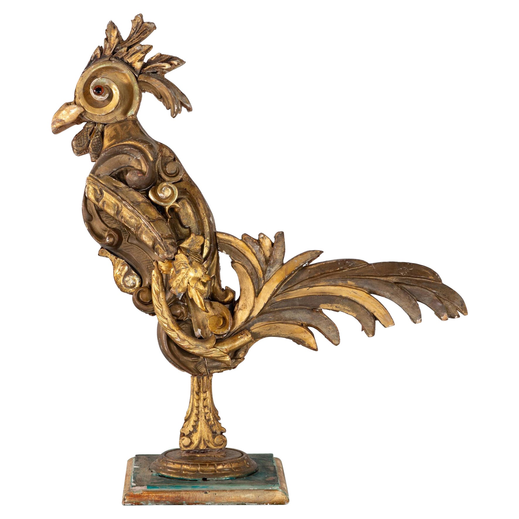 Gilded Fragment Rooster For Sale