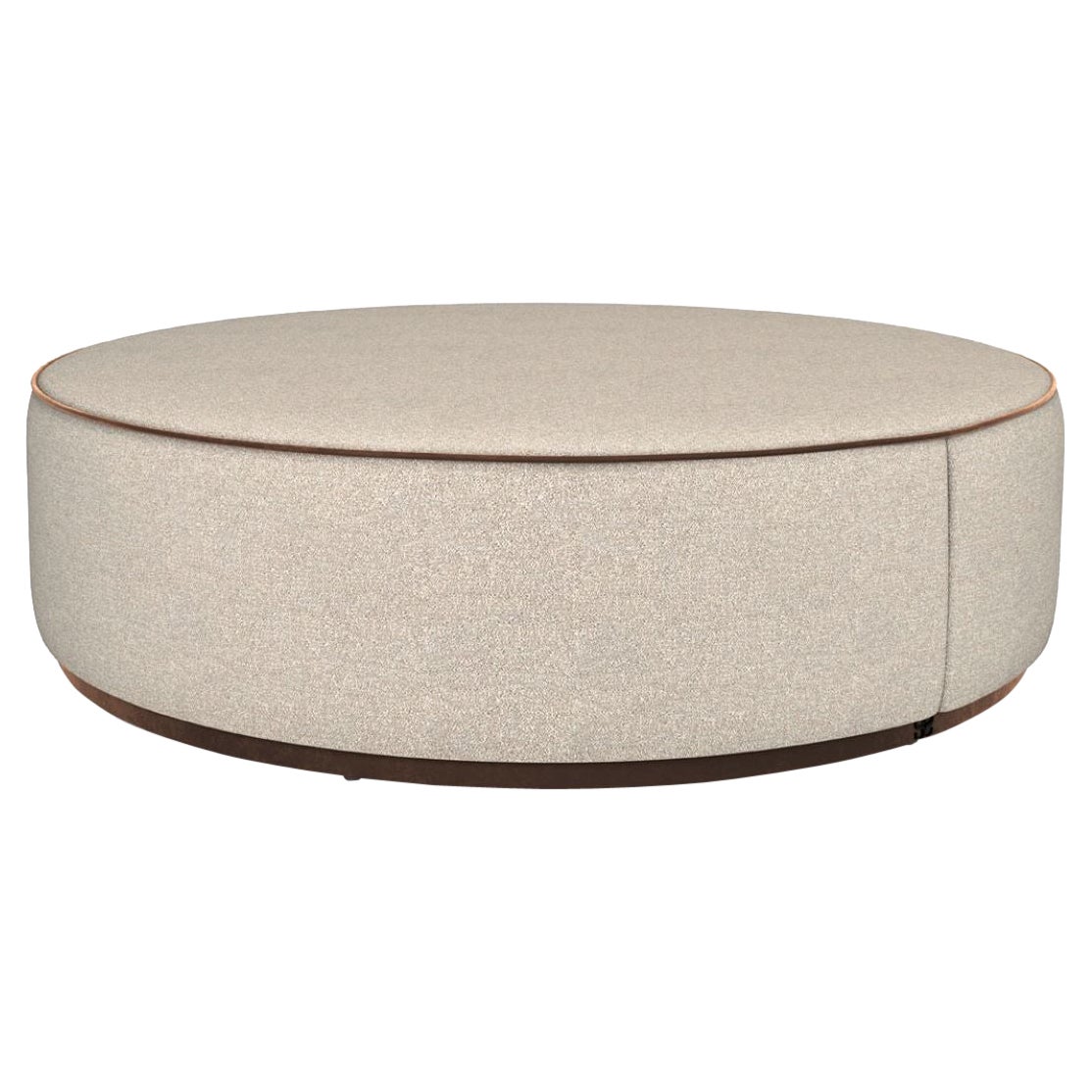Pouf in Wood Structure Plinth and Structure Covered in Fabric Customizable For Sale