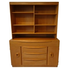 Credenza w/ China, Bookcase Top by Heywood Wakefield 