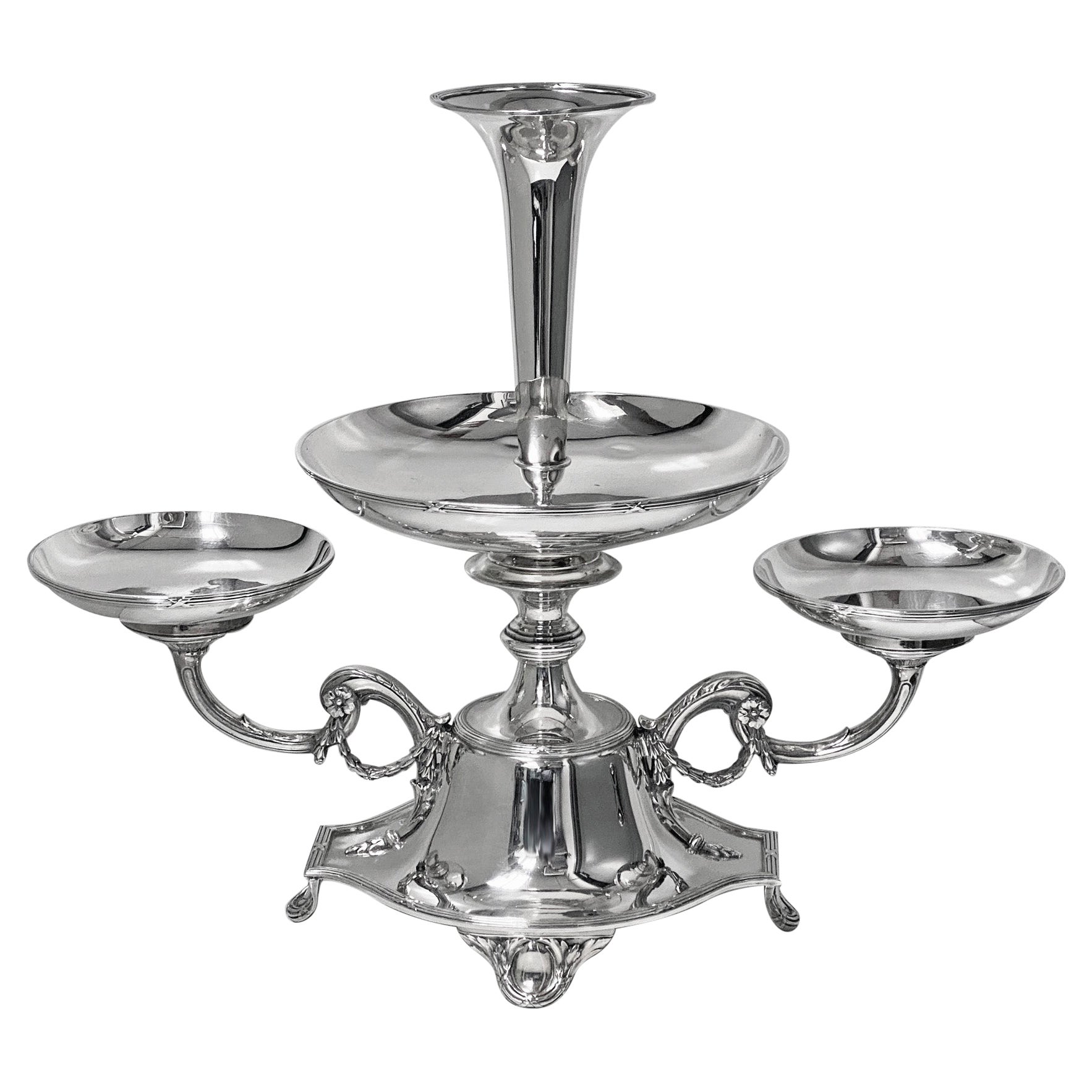 Elkington Silver Plate Centerpiece Epergne for Fruit and Flowers, 1925