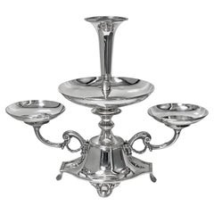 Elkington Silver Plate Tafelaufsatz Epergne für Obst und Blumen:: 1925