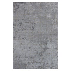 Tapis Moderniste Argent Gris Beige 5x6'6" en stock