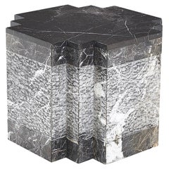 Black Marble Side Table, Italy, 1970