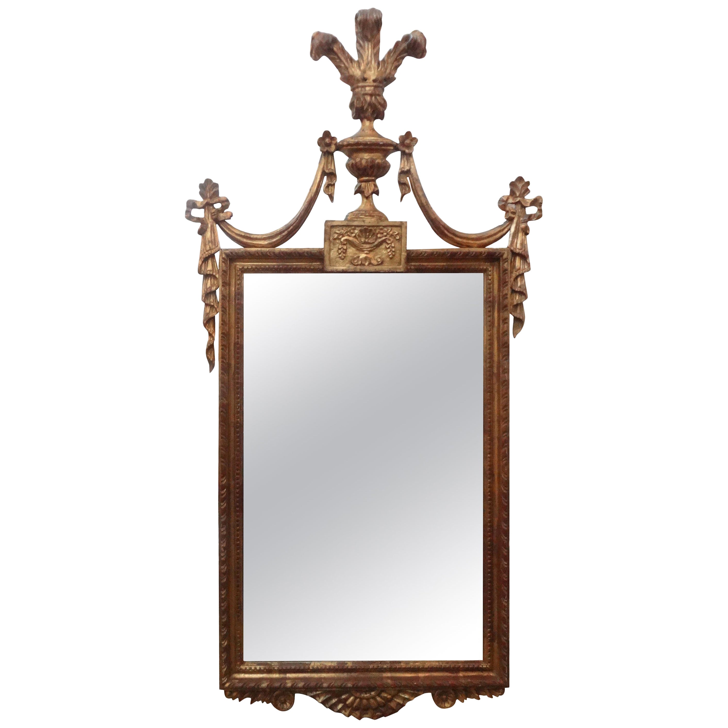 Italian Neoclassical Style Giltwood Plume Mirror