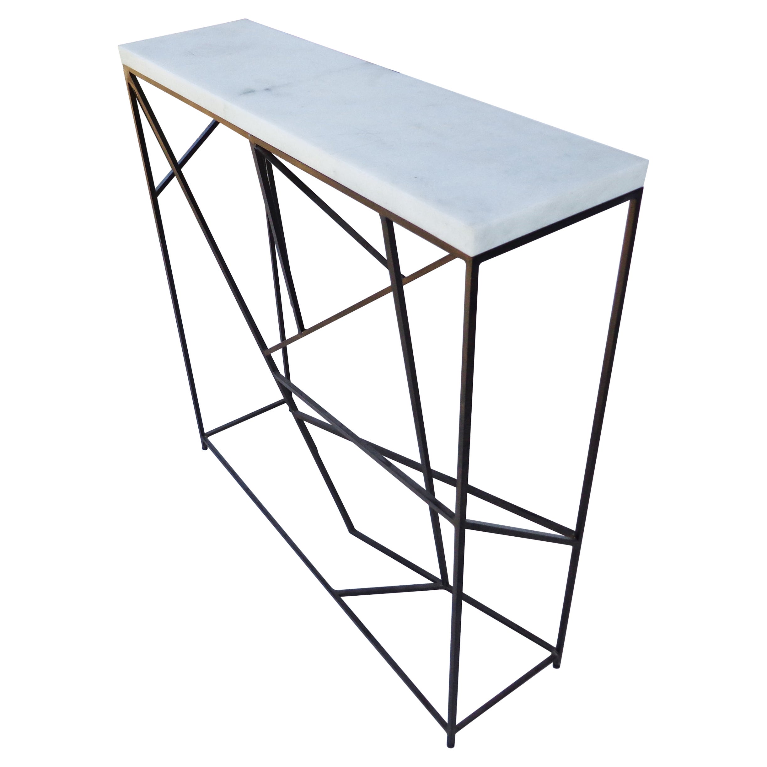 Table console moderne en fer de 36 pouces en vente