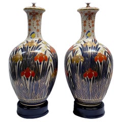 Pair of Large Porcelain Lamps