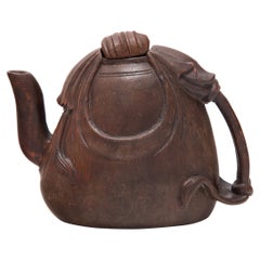 Antique Chinese Bamboo Cloth Teapot, c. 1900
