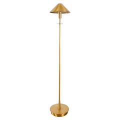  German Art Deco Style Brass Floor Lamp