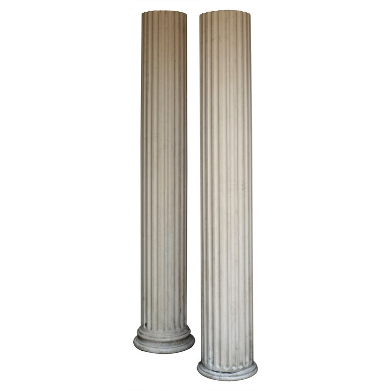 Antique American Architectural Fluted Wood Columns For Sale at 1stDibs