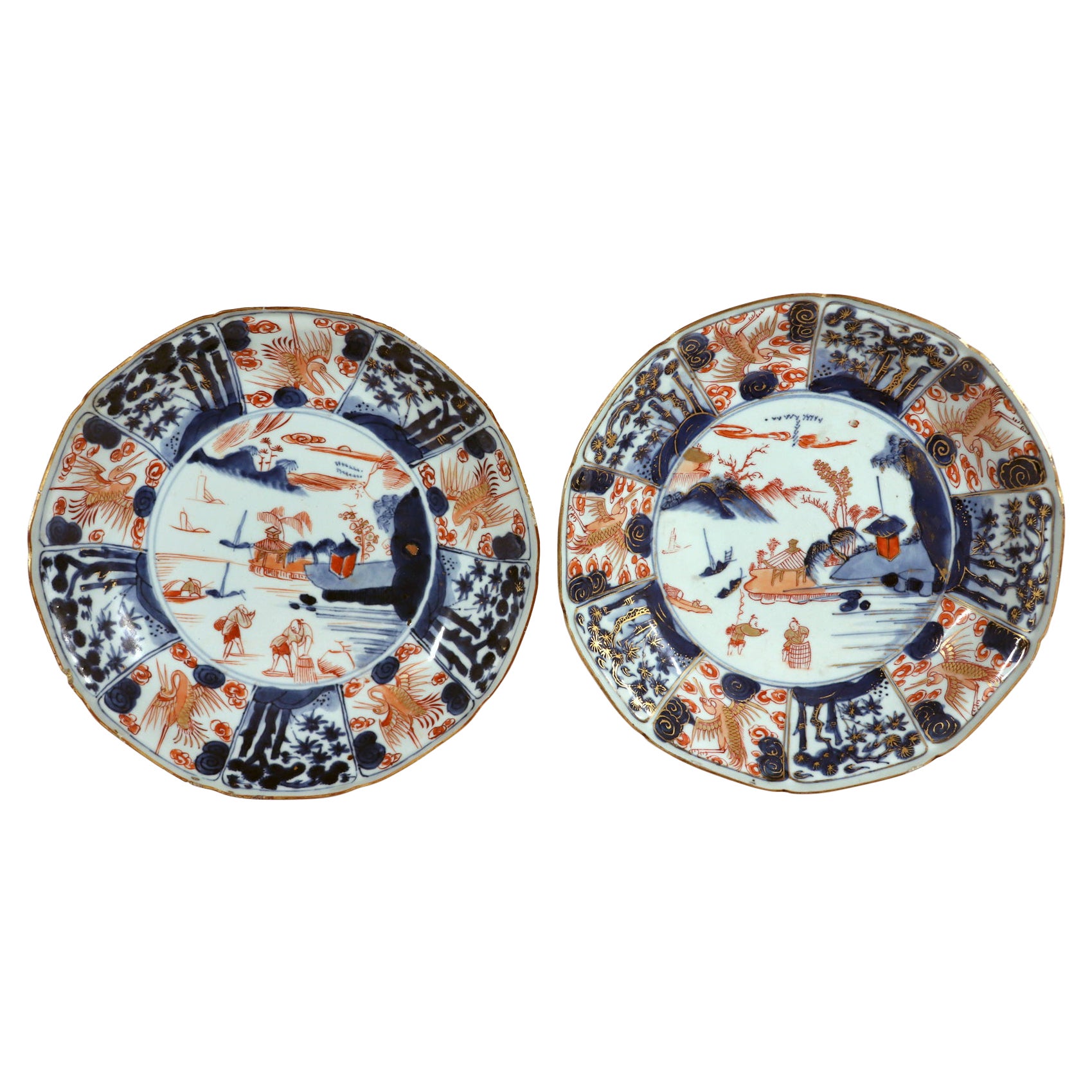 Chinese Export Porcelain Imari Dishes, 18th Century