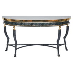 Stone and Brass French Style Console