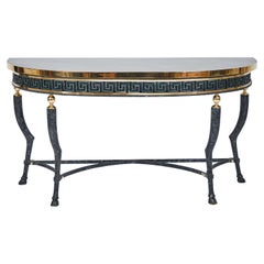 Stone and Brass French Style Console
