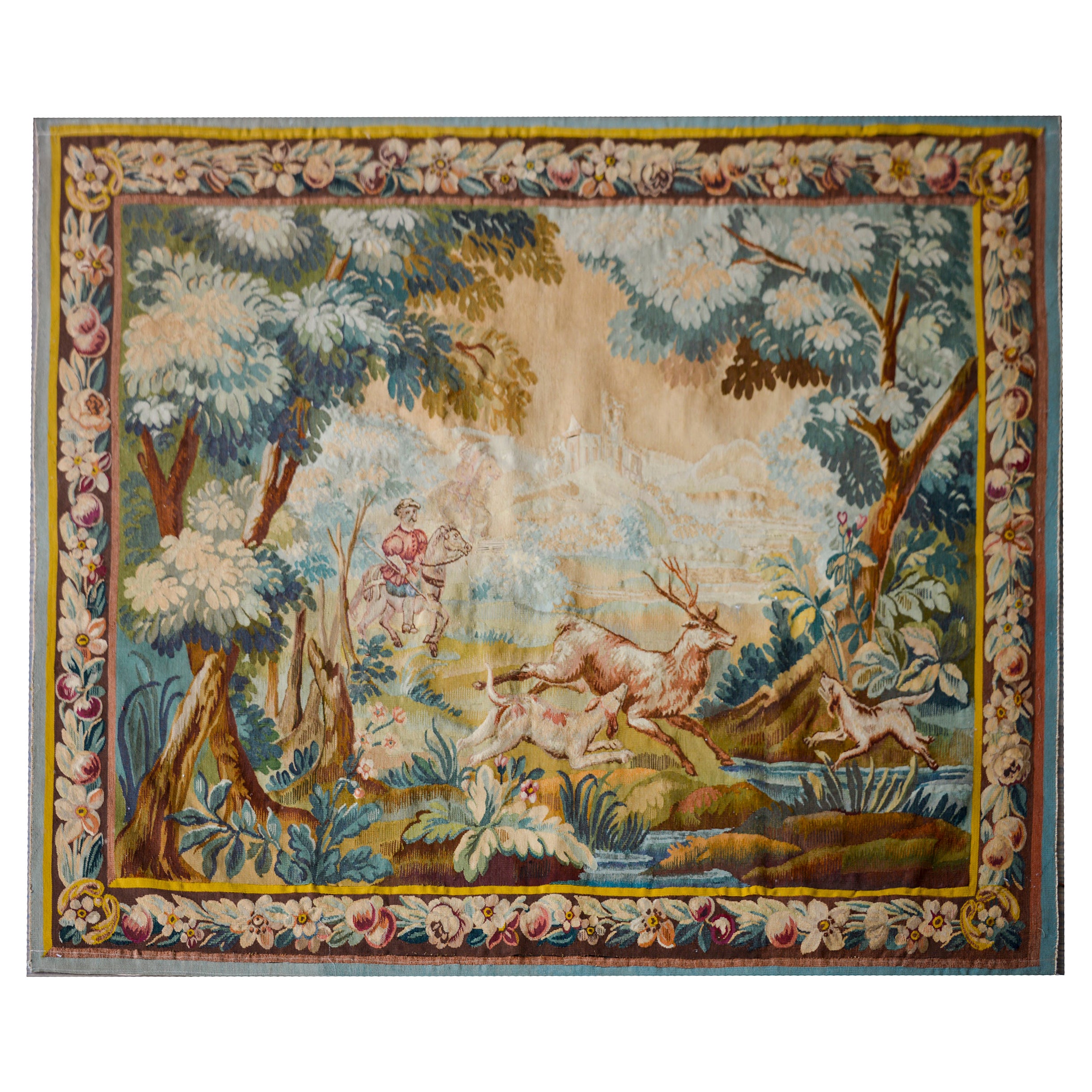 Französischer Aubusson-Wandteppich aus dem späten 19. Jahrhundert