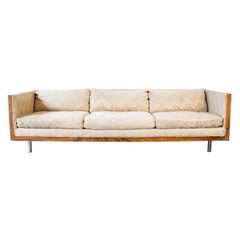 Mid-Century Modern Floating Cased Rosewood Sofa