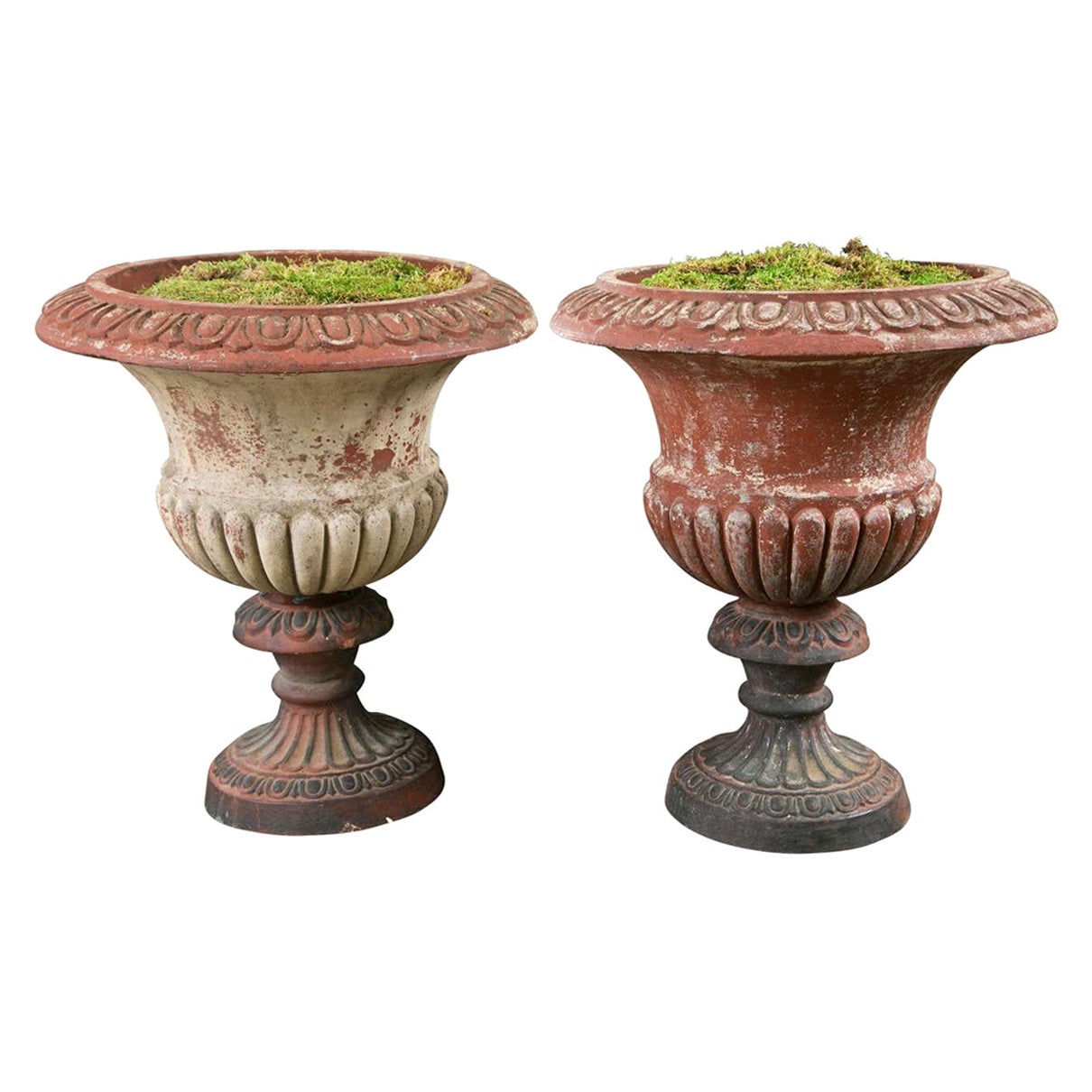 Pair of Terracotta Campana Style Urns For Sale
