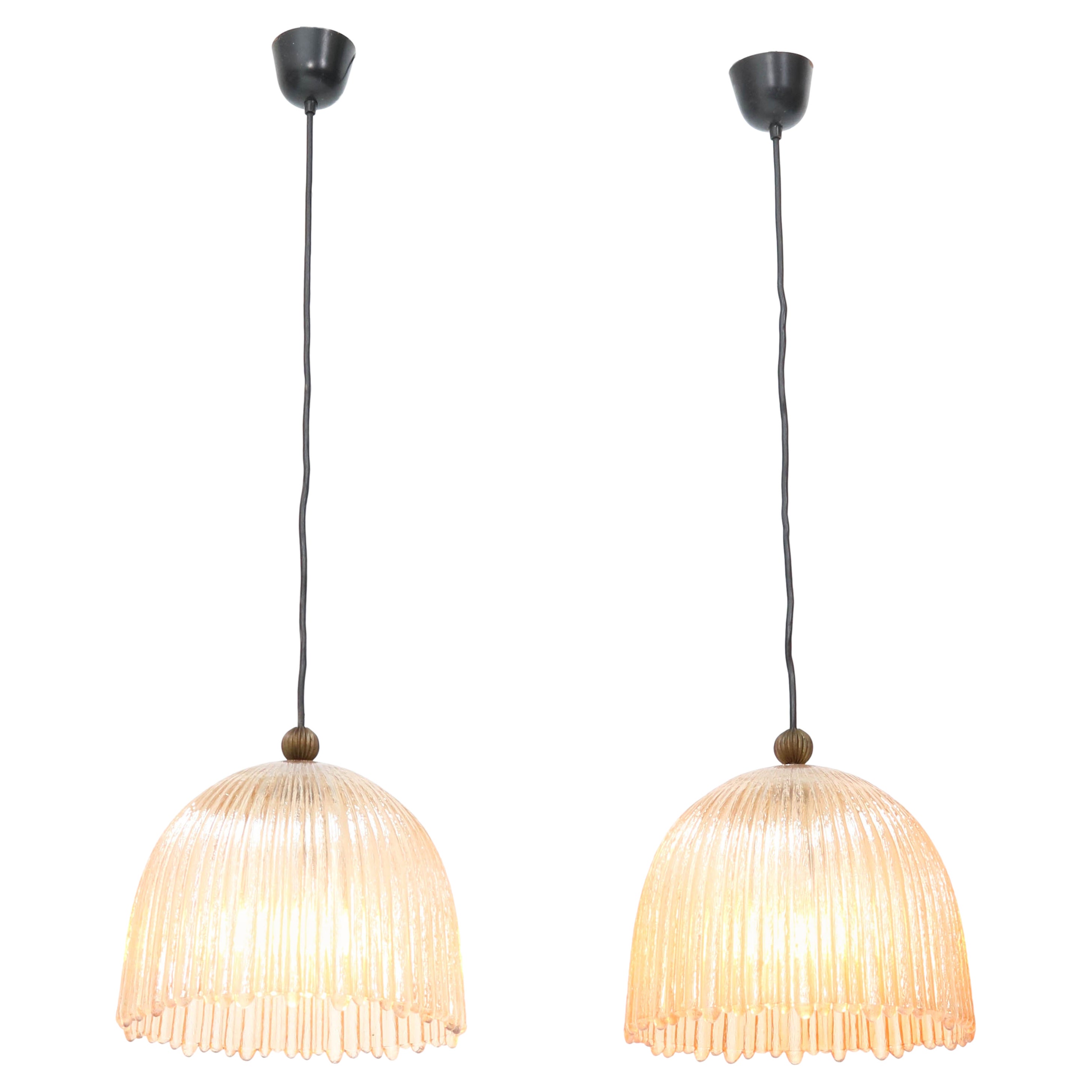 Pair of Mid-Century Modern Murano Pendant Lights, 1960s