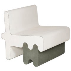 Contemporary Leather Armchair, Ossicle by Francesco Balzano for Giobagnara