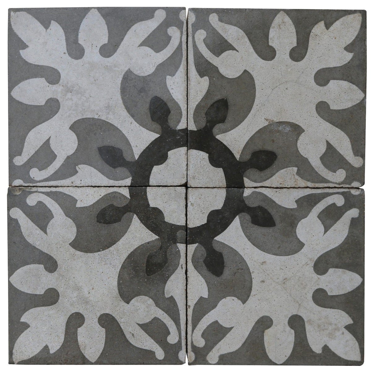 Patterned Reclaimed Encaustic Floor Tiles