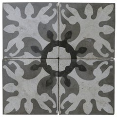Patterned Reclaimed Encaustic Floor Tiles