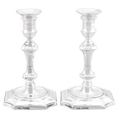 Antique Victorian Silver Taper Candle Holders