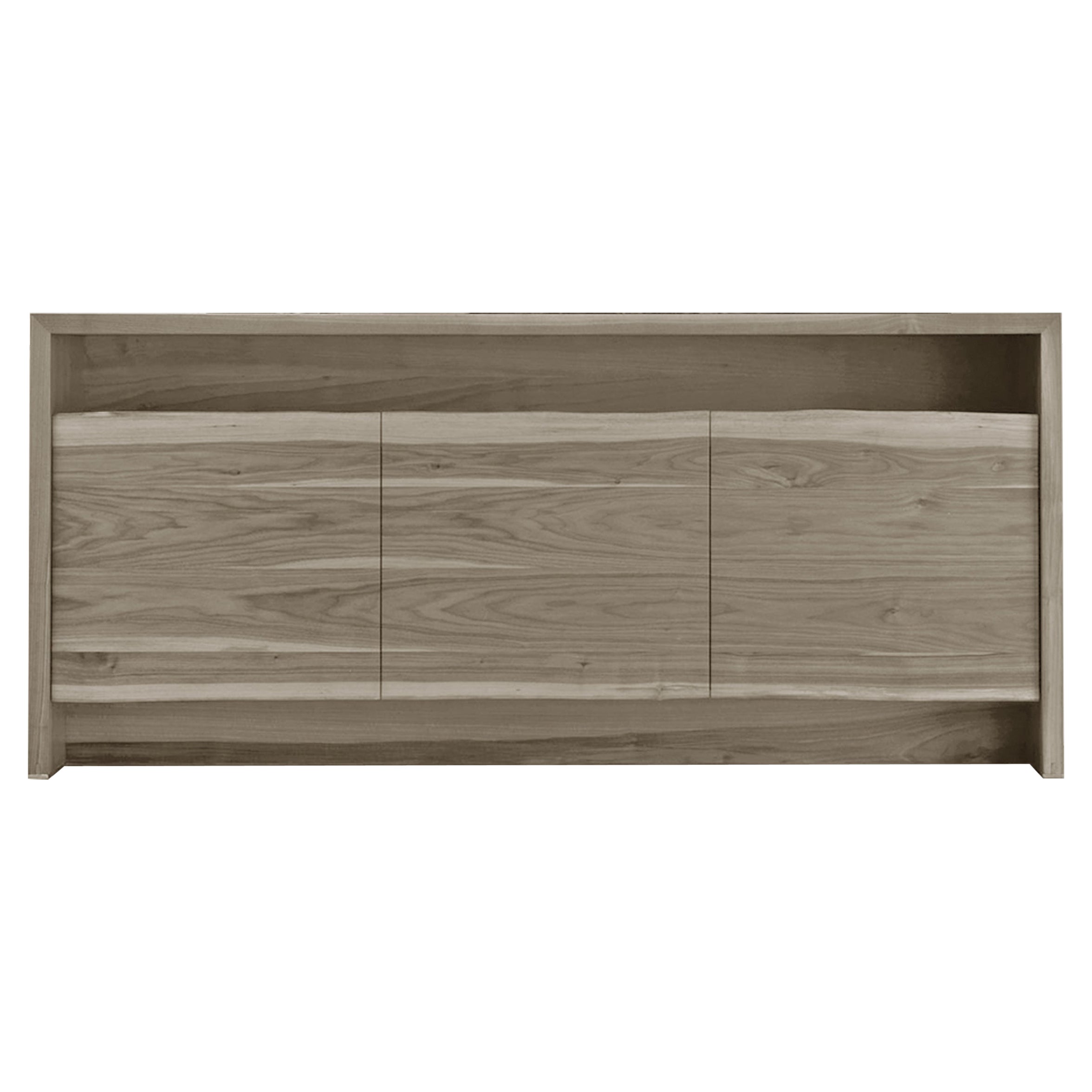 Puraforma Solid Wood Sideborad, Walnut Natural Grey Finish, Contemporary