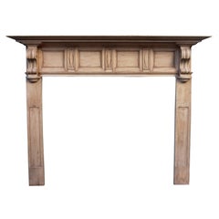 Antique Victorian Style Carved Pine Mantel