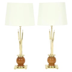 Pair of Cat Tail Lamps