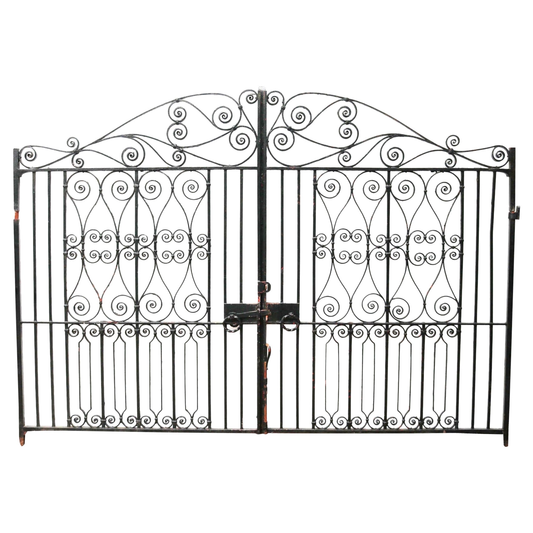 Reclaimed Wrought Iron Driveway Gates For Sale at 1stDibs